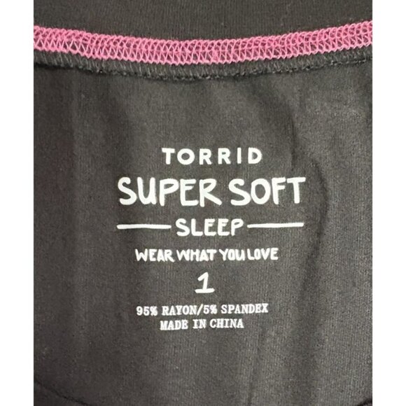 Torrid Pizza Skeleton Lounge Long Sleeve Shirt Plus Size 1X - Picture 3 of 6